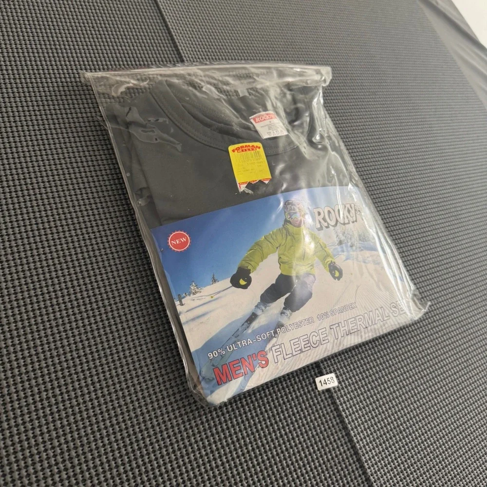 Rocky Mens Fleece Thermal Set Size M Charcoal Grey Base Layer 147-ASS NIP